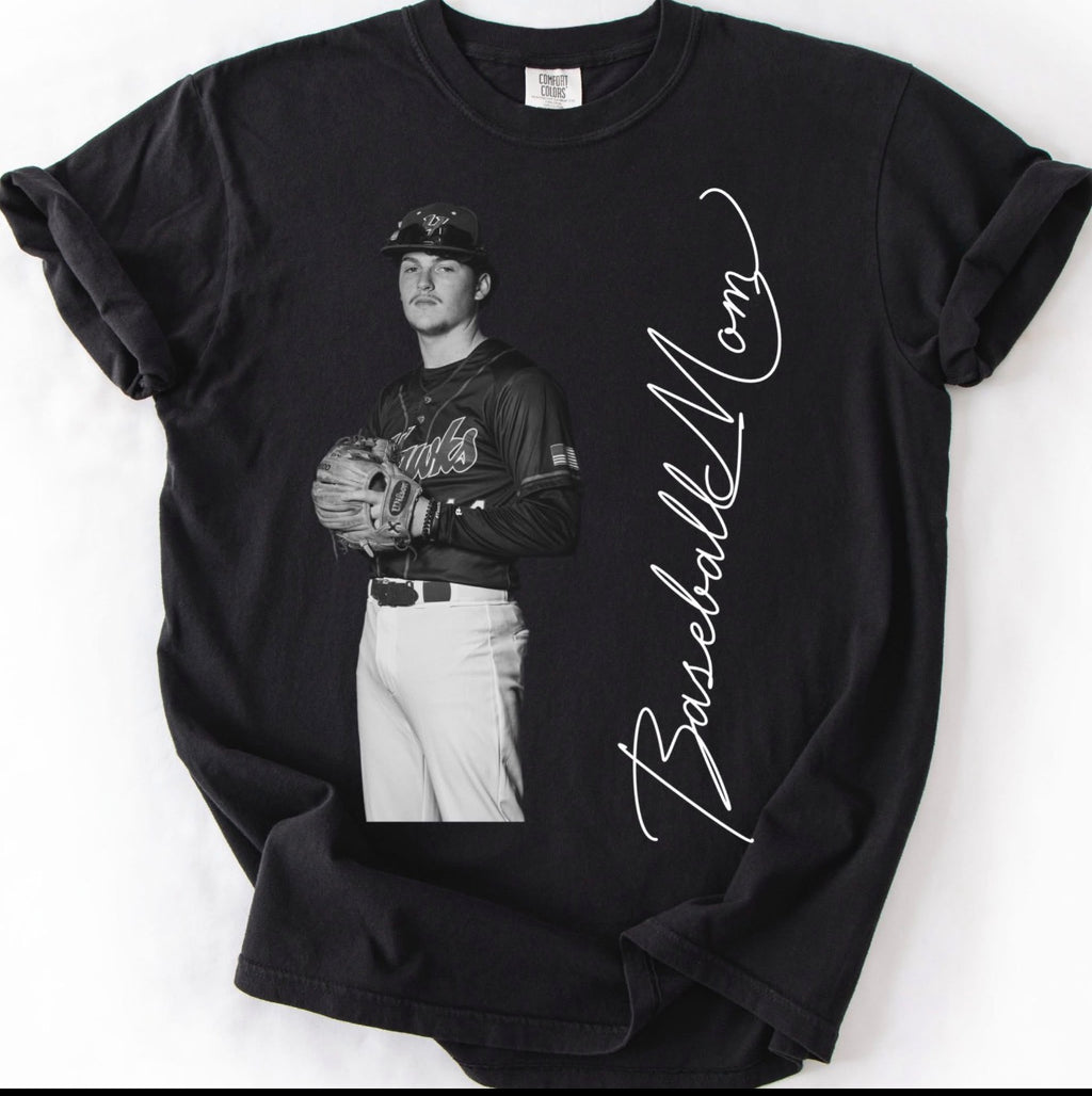 Custom Fan Photo T-Shirt | Personalized Sports Fan Tee with Picture & Name