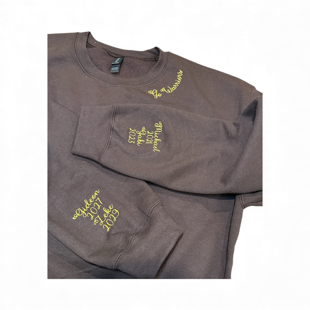 Custom Embroidery Crewneck Sweatshirt, Personalized  Unisex Sweatshirt – Made to Order