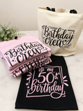 Birthday Crew Shirts | Custom Matching Birthday Party T-Shirts | Personalized Group Shirts