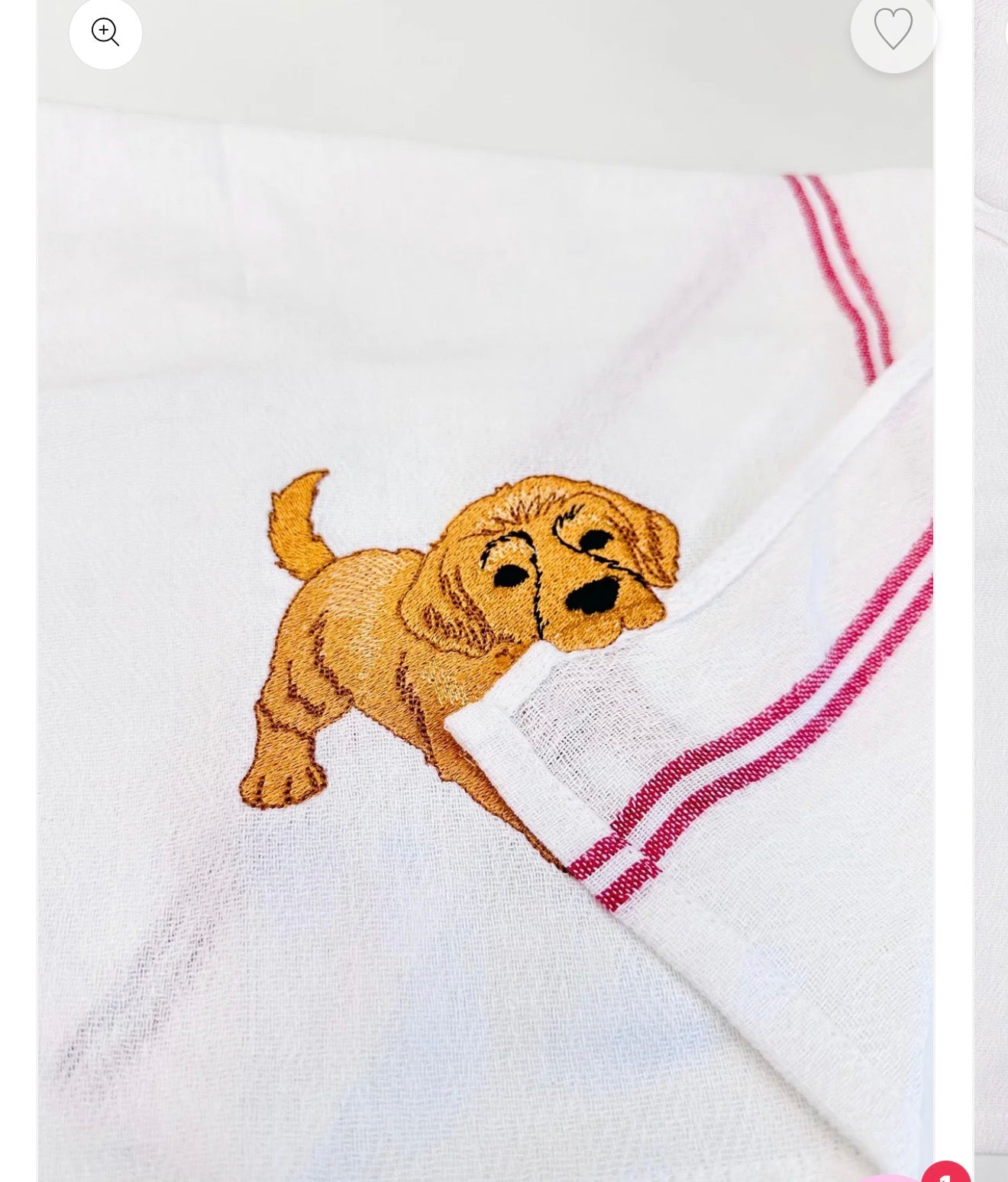 Dog Lover Embroidered Kitchen Towel | Waffle Weave Tea Towel
