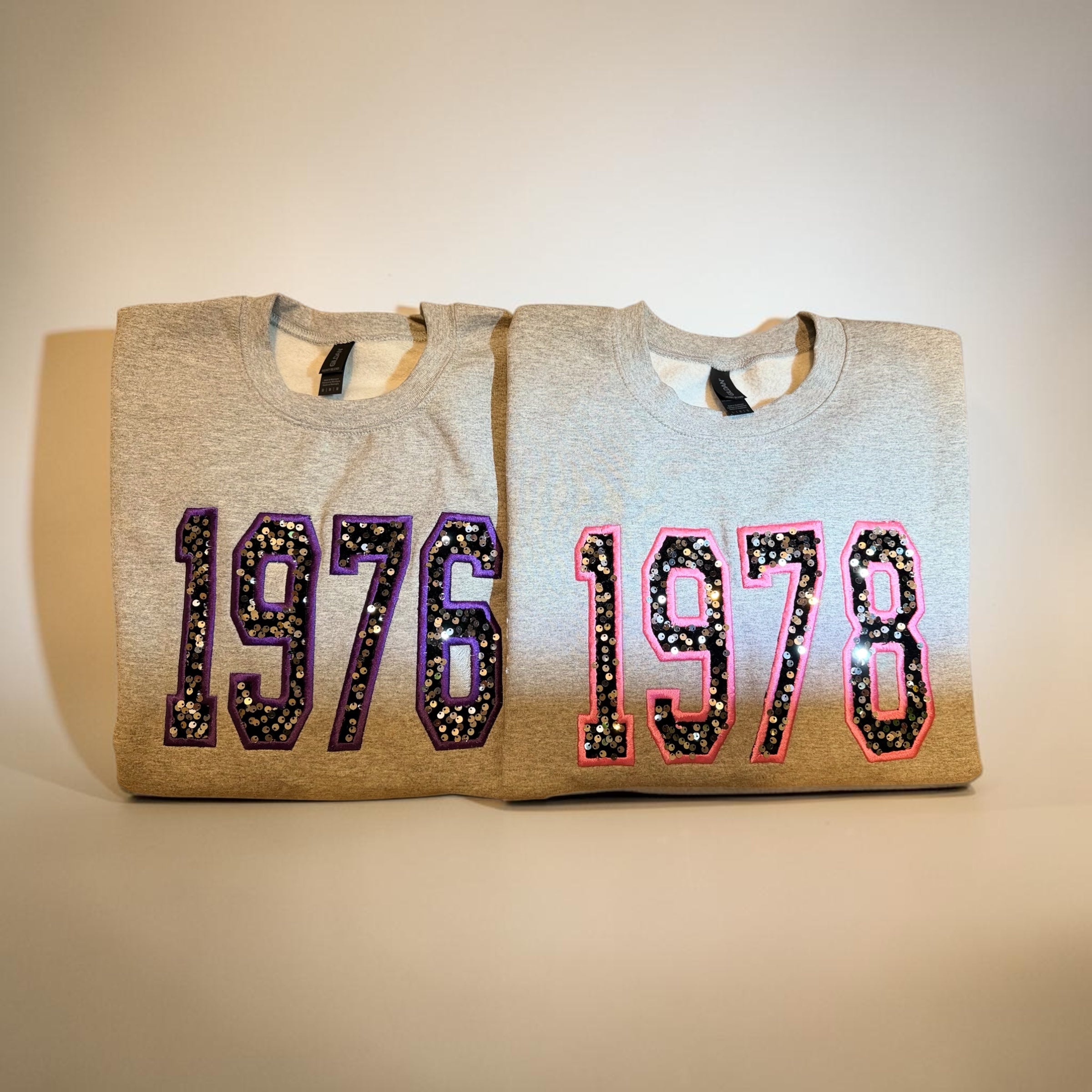 Custom Year Appliqué Sweatshirt | Personalized Crewneck | Embroider Sweatshirt | custom made Sweatshirt