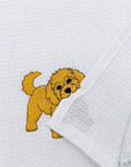 Dog Lover Embroidered Kitchen Towel | Waffle Weave Tea Towel