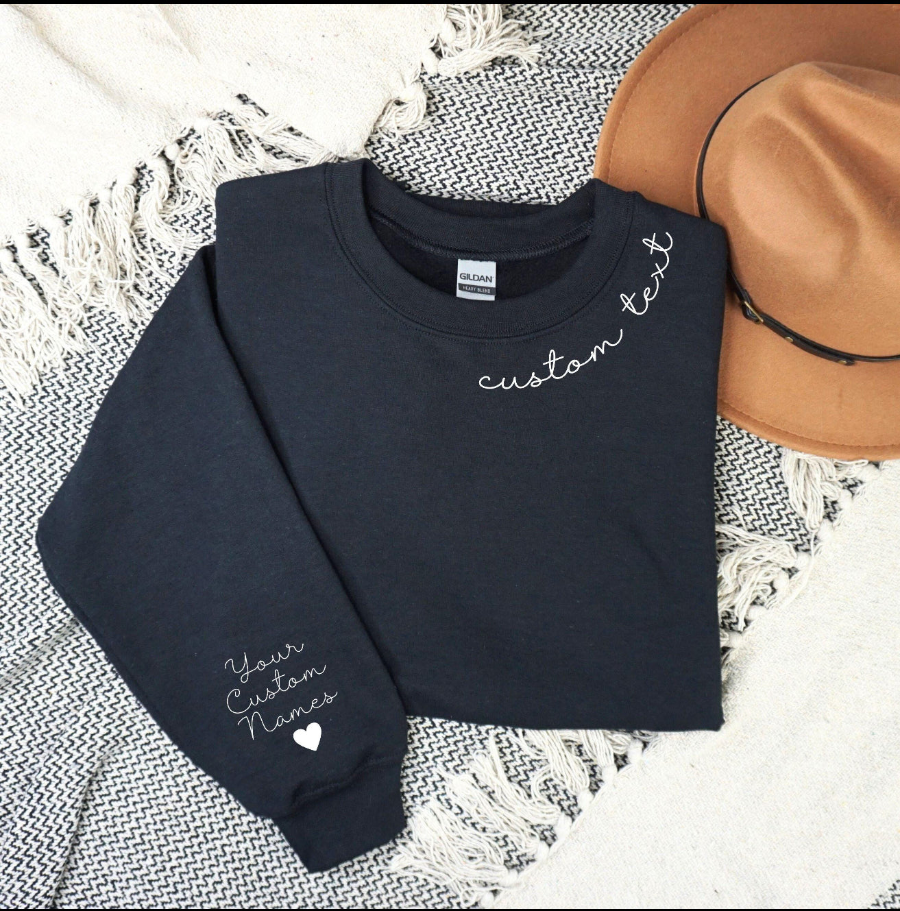 Custom Embroidery Crewneck Sweatshirt, Personalized  Unisex Sweatshirt – Made to Order