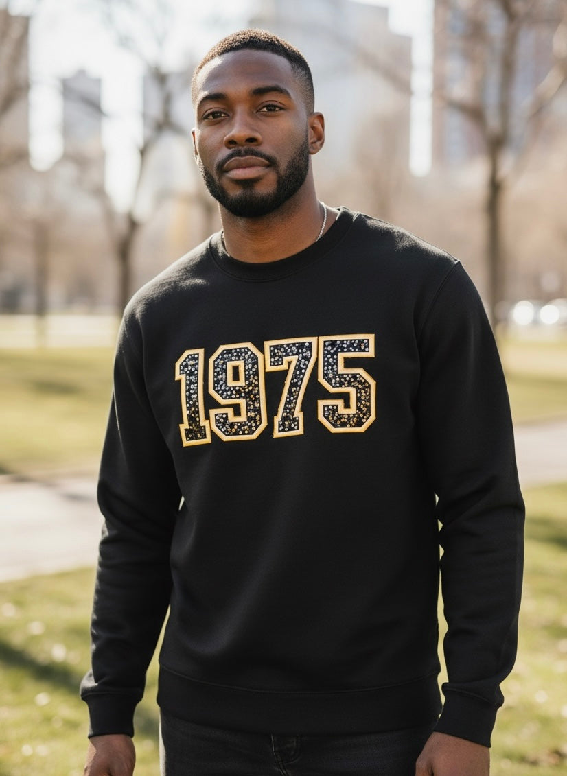 Custom Year Appliqué Sweatshirt | Personalized Crewneck | Embroider Sweatshirt | custom made Sweatshirt