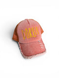 Darlin Embroidered Distressed Trucker Hat | Personalized Mesh Snapback Cap (Copy 2)