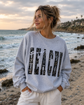 Beachy Personalized Appliqué Sweatshirt – Custom Embroidered Crewneck