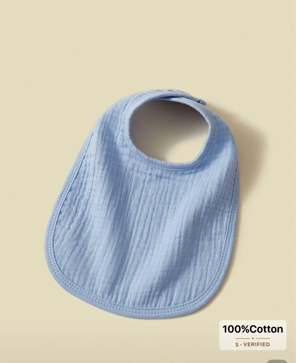 Personalized Baby Bib – 100% Cotton Muslin | Custom Embroidered Name Bib