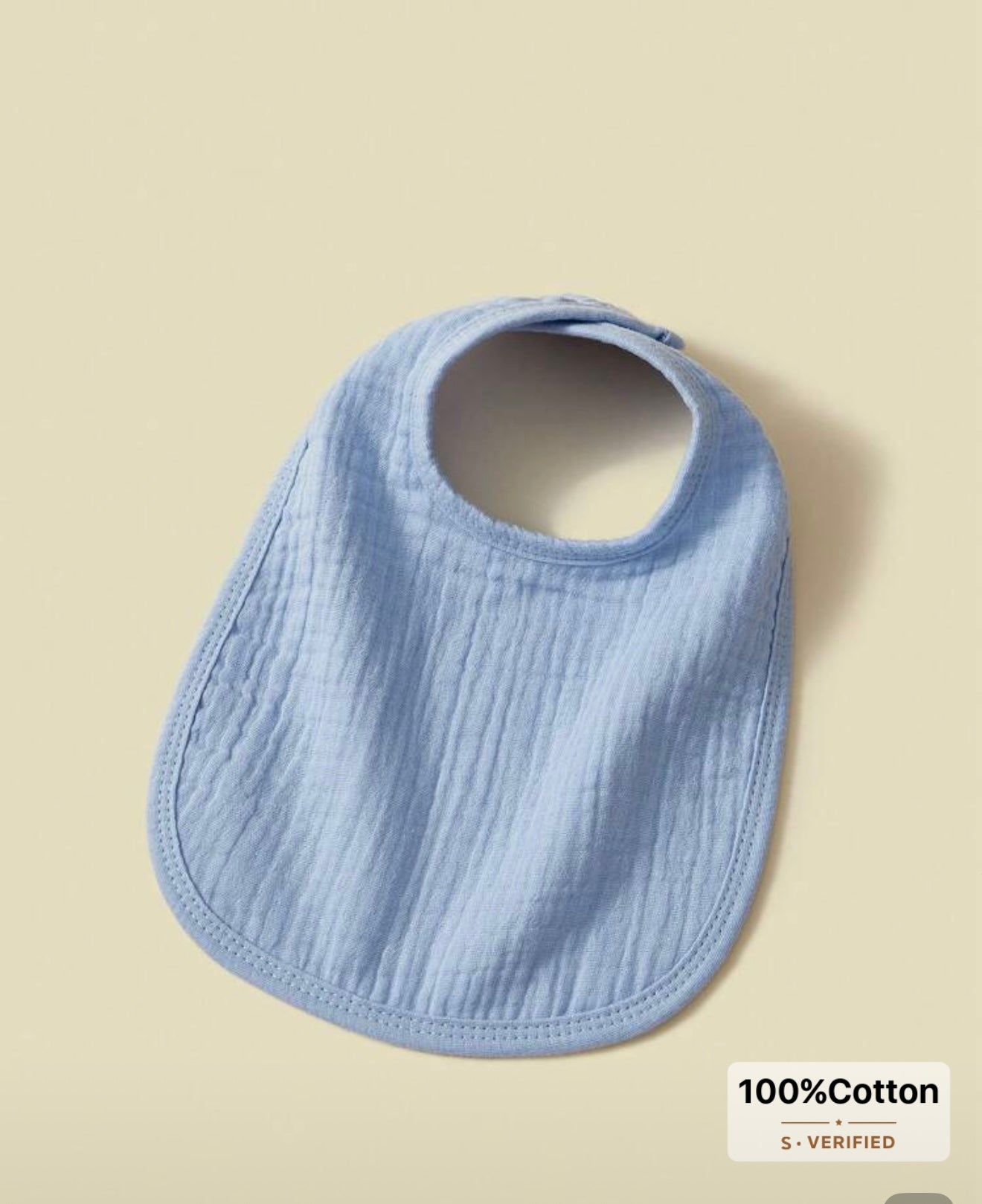Personalized Baby Bib – 100% Cotton Muslin | Custom Embroidered Name Bib