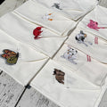 Embroidered Peek-A-Boo Animal Dish Towels – Farmhouse Kitchen Towels – Pig, Duck, Bunny, Butterfly & Crab Designs