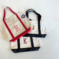 Personalized Canvas Tote Bag – Custom Embroidered Initial Tote