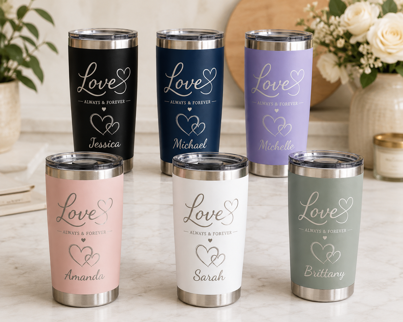 Personalized Custom Tumbler | Laser Engraved Name Tumbler | Custom Travel Mug