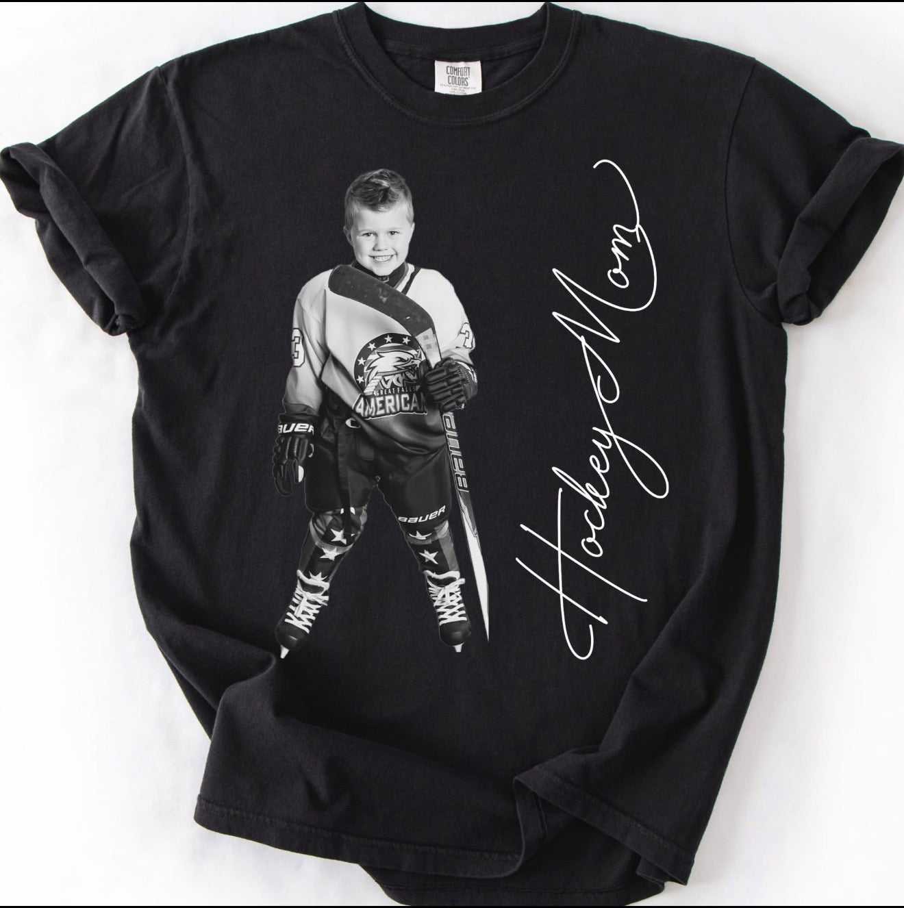 Custom Fan Photo T-Shirt | Personalized Sports Fan Tee with Picture & Name