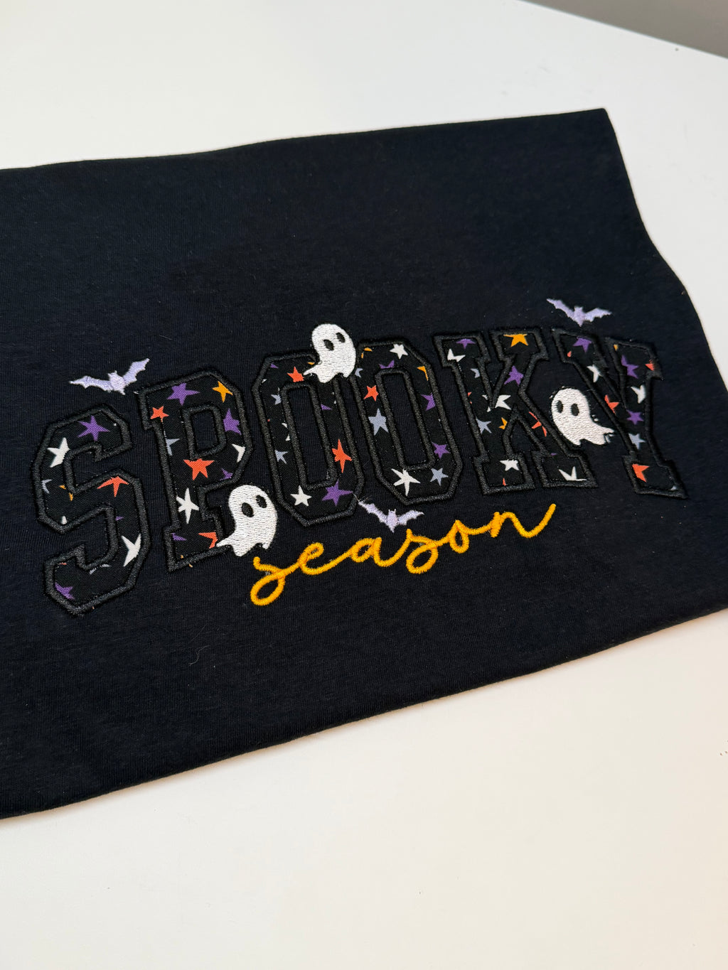Glow-in-the-Dark Halloween Embroidered Sweatshirt