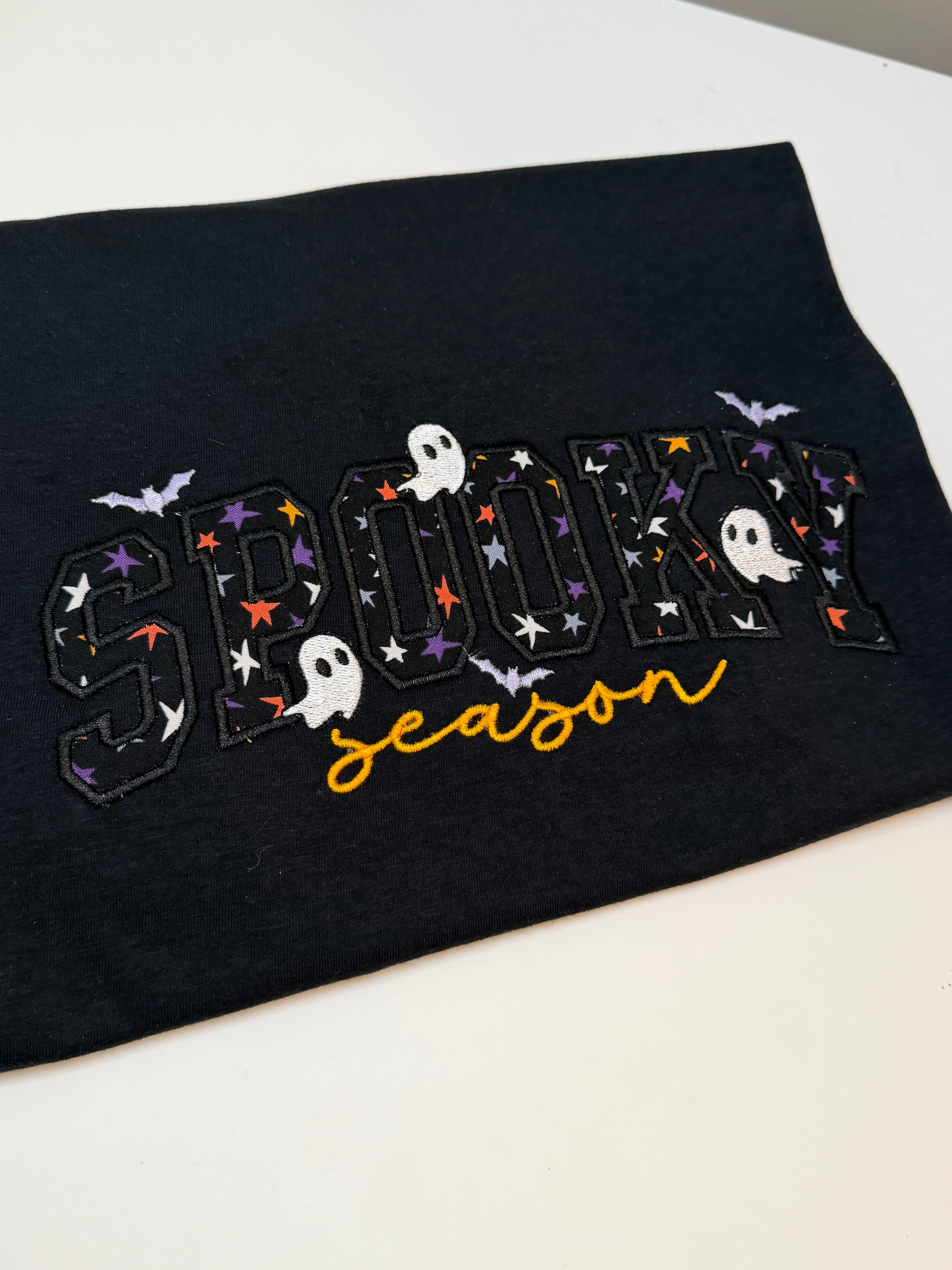 Glow-in-the-Dark Halloween Embroidered Sweatshirt