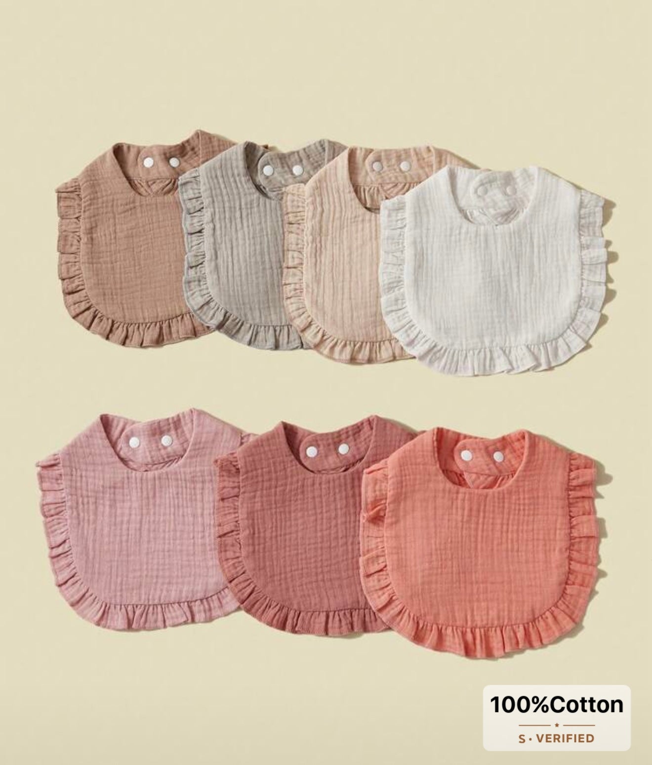 Personalized Baby Bib – 100% Cotton Muslin | Custom Embroidered Name Bib