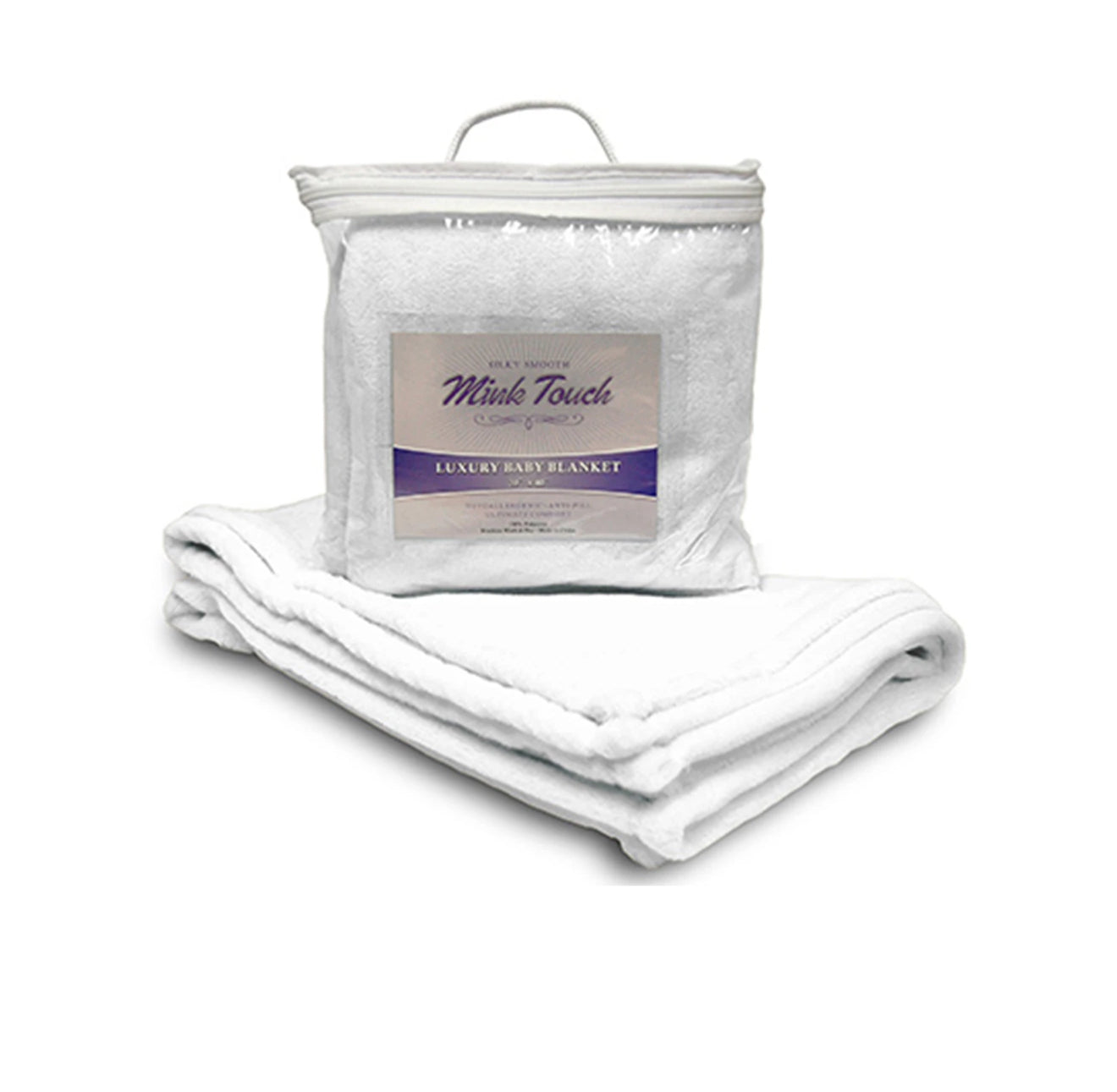 “Personalized Mink-Touch Luxury Baby Blanket with Embroidery”