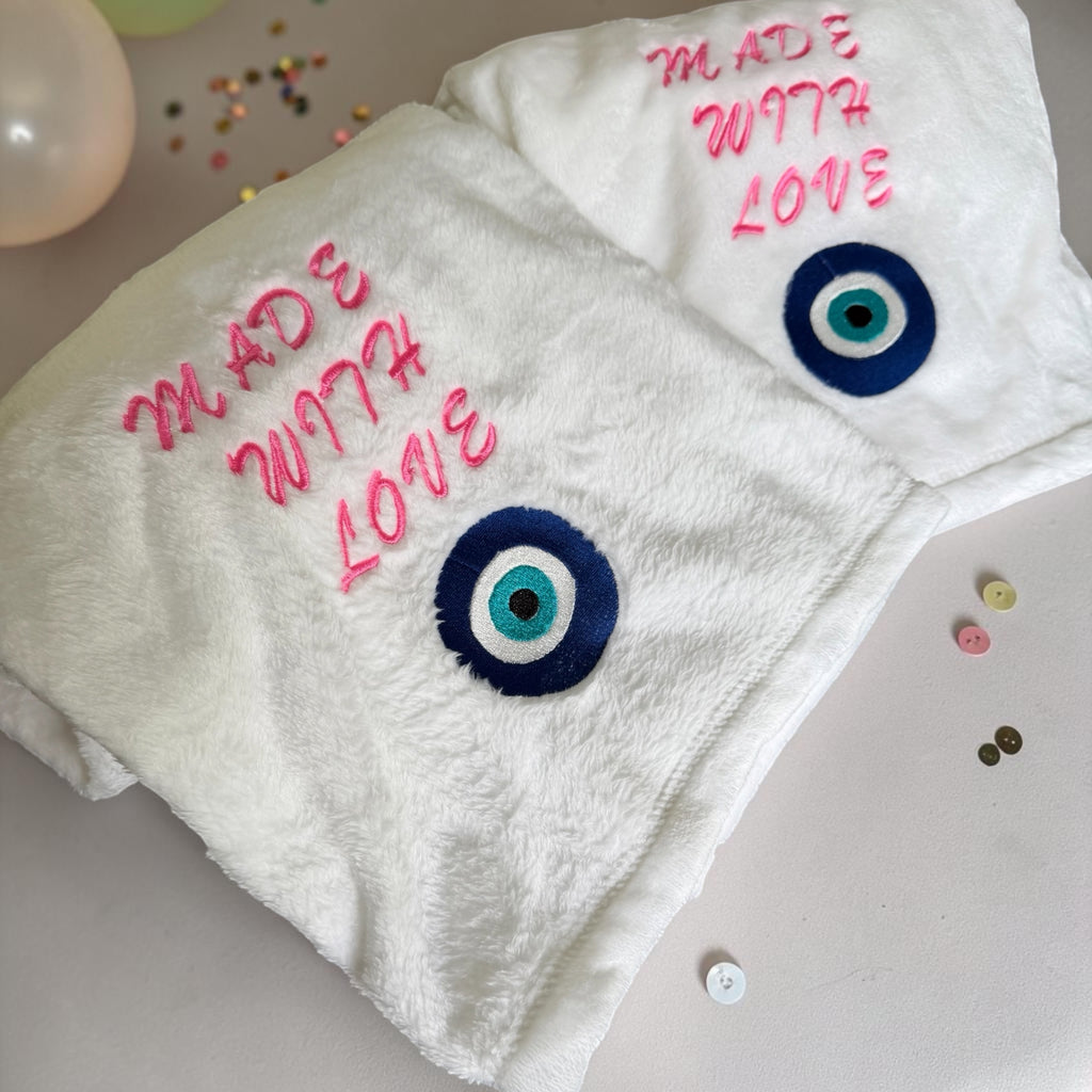 Personalized Mink-Touch Luxury Baby Blanket with Embroidery