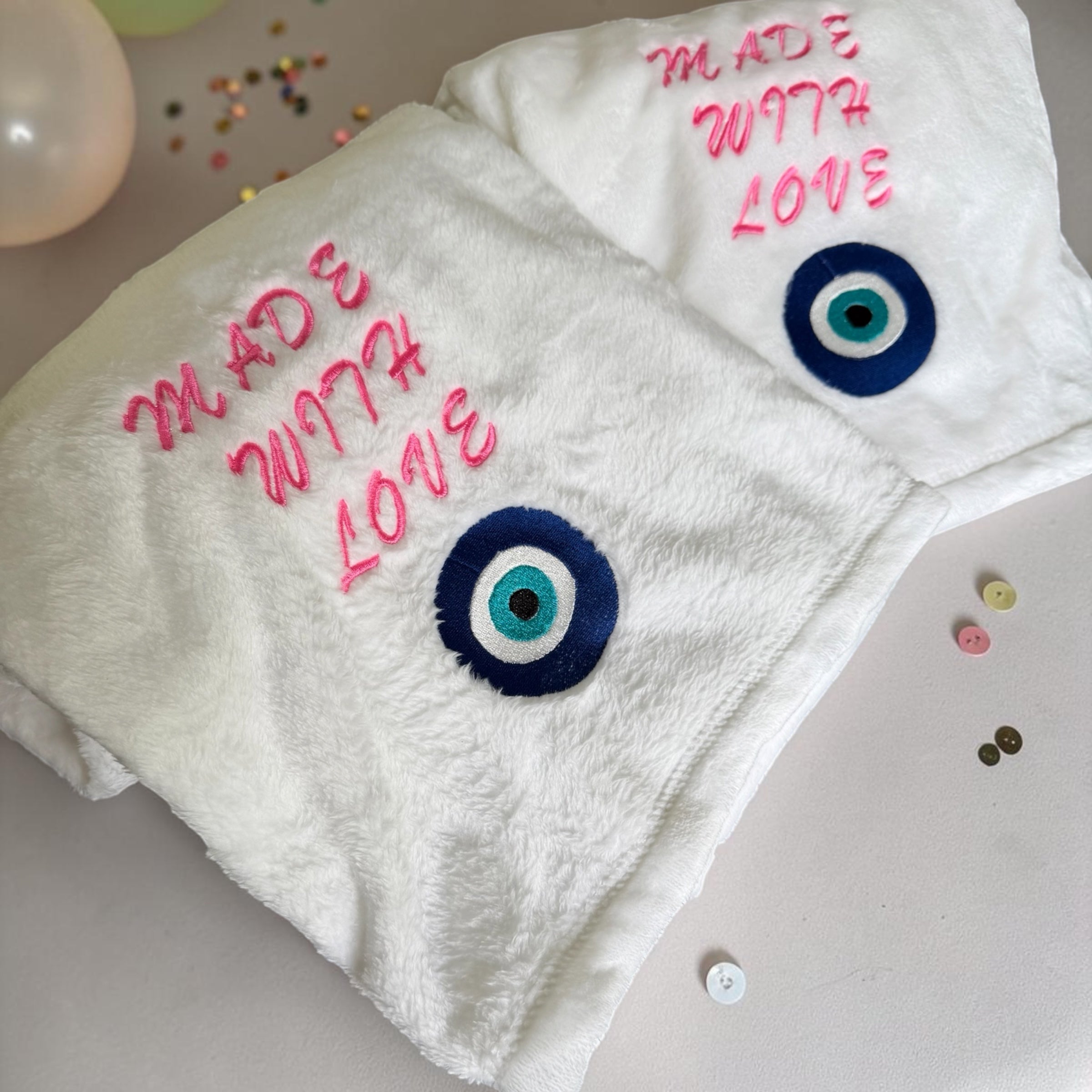 Personalized Mink-Touch Luxury Baby Blanket with Embroidery
