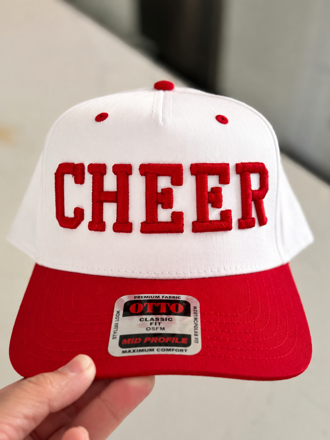 Custom CHEER 3D Puff Embroidered Hat | Personalized Cheerleading Cap