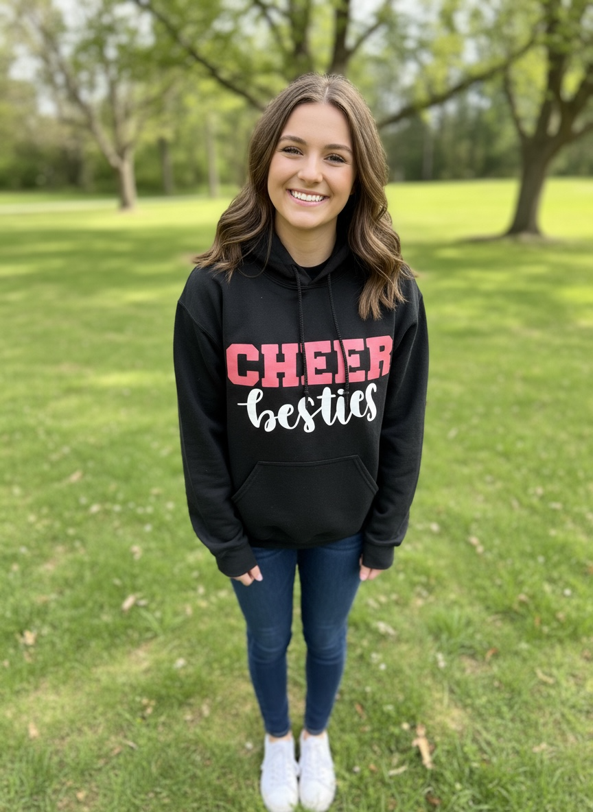 Custom DTF Printed Sweatshirt | Personalized Text Sweatshirt | Custom Name, Quote, Business Logo