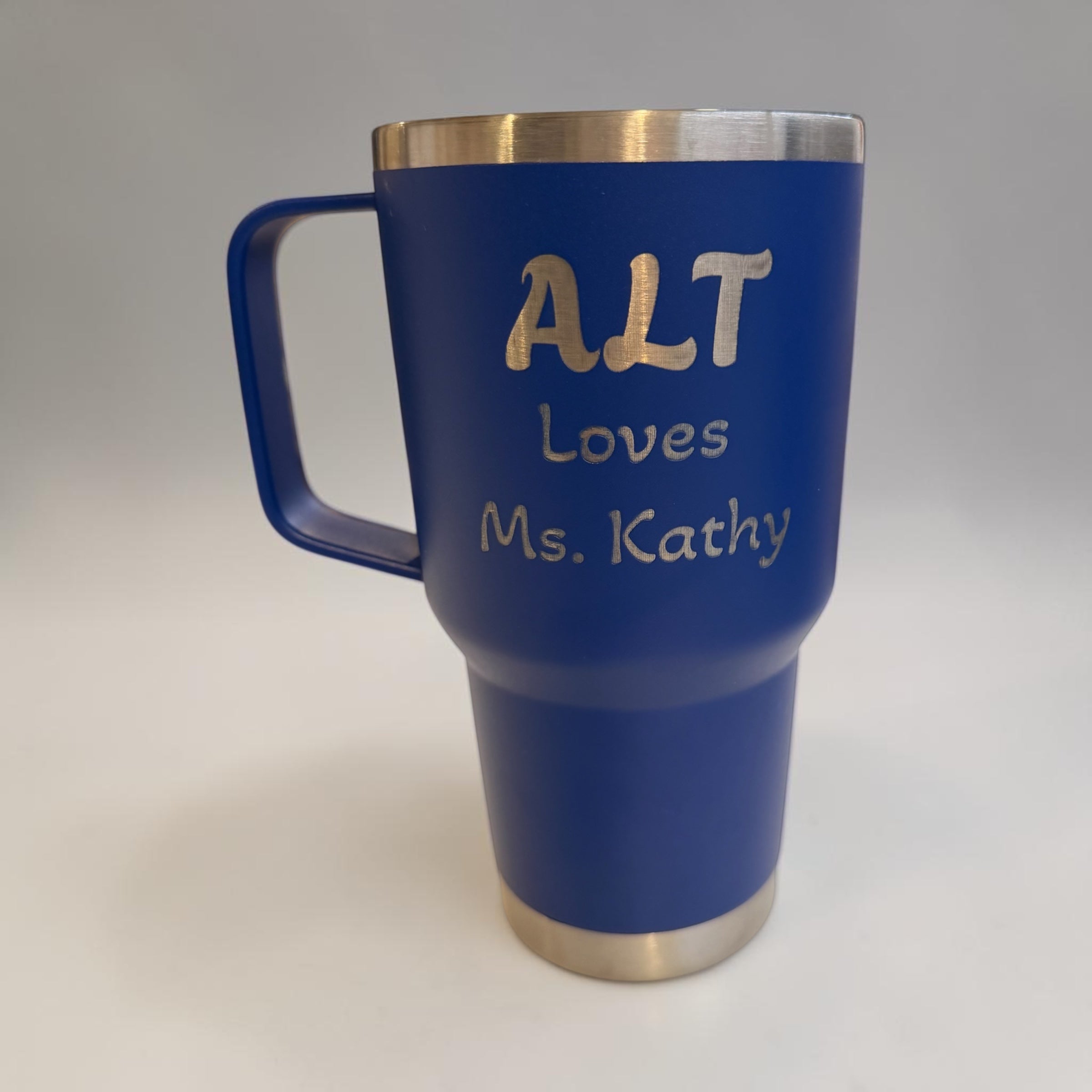 Personalized Travel Mug with Custom Text, Design| Custom Sports Mom, Dad Tumbler Gift