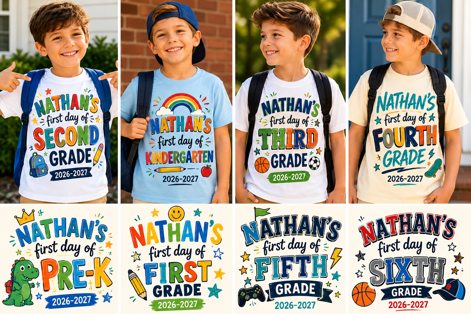 Back to School Personalized T-Shirts