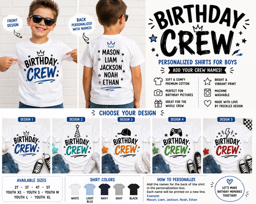 Birthday Crew Kids T-Shirt