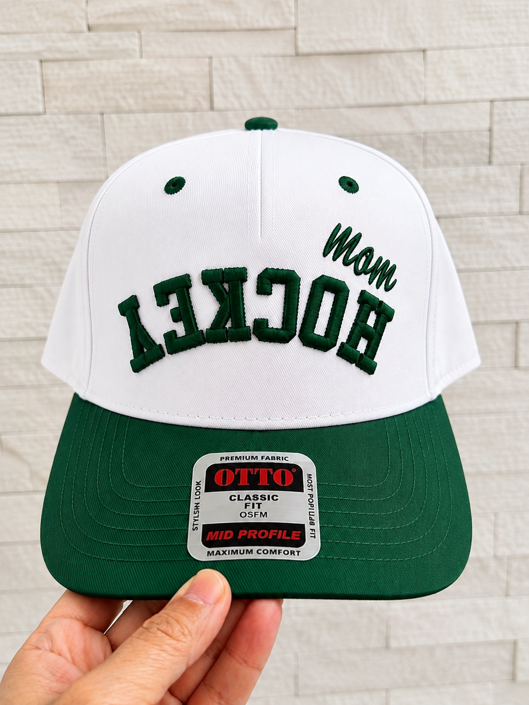 Custom Hockey 3D Puff Embroidered Hat | Personalized Cheerleading Cap