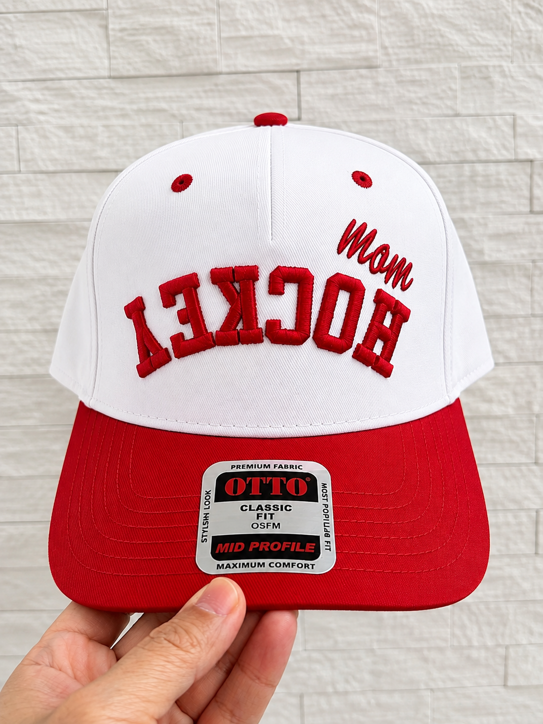 Custom Hockey 3D Puff Embroidered Hat | Personalized Cheerleading Cap